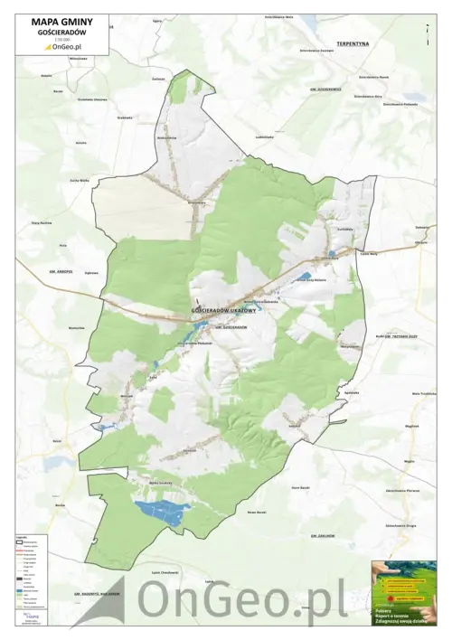 Mapa gminy Gościeradów